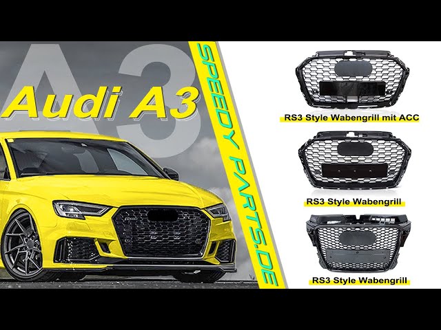 SpeedyParts.de - Schwarz Wabengrill Frontgrill Kühlergrill für AUDI A3 8V  S-Line S3 12-16 mit PDC 