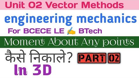 Unit 02 | Vector Methods | Part 02 | Moment About a Point | Line