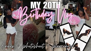 20TH BIRTHDAY VLOG 🎂🎀 | Photoshoot, Piercings, Going Out, Opening Gifts, Pictures & MORE !!