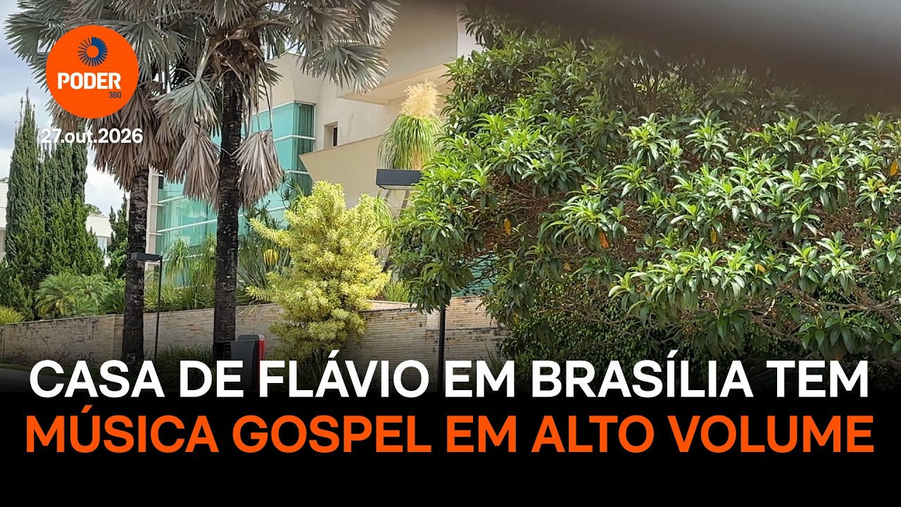 Casa de Flávio em Brasília tem música gospel em alto volume; assista