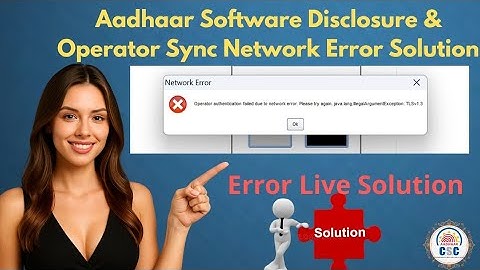 Operator authentication failed due to network error Please try again java lang.ilegal Error Solution