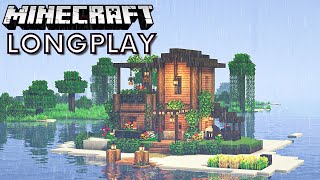 Cozy Island House Longplay | Minecraft Peaceful Rainy Longplay (No Commentary)