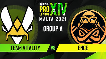 CS:GO - Team Vitality vs. ENCE [Mirage] Map 1 - ESL Pro League Season 14 - Group A