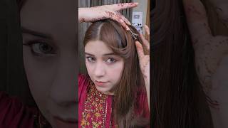 fake curtain bangs Hack 😍#shorts #youtubeshorts #hairstyle