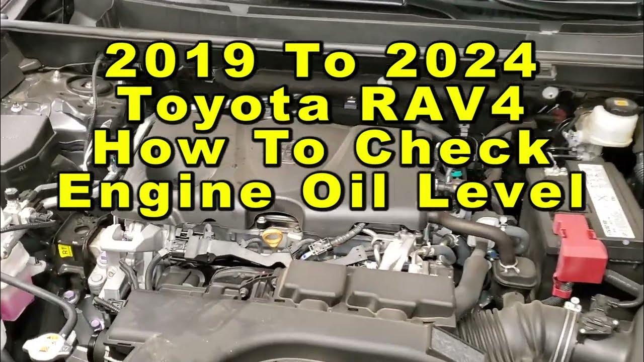 Toyota RAV4 How To Check Oil Level On Dipstick 2019 2020 2021 2022 2023
