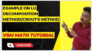 example on LU decomposition/ Crout's method