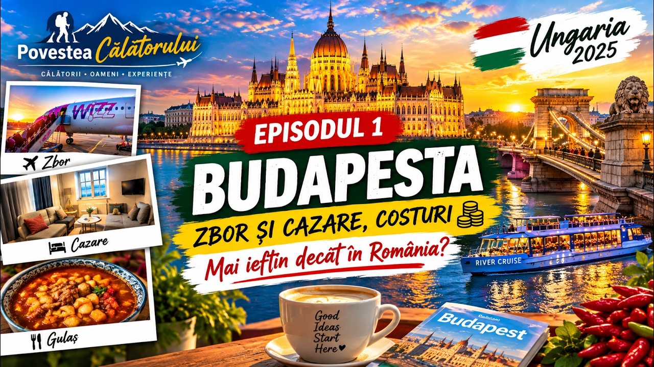 Ep.1 HU – Zborul W6 3291 (BBU-BUD) spre Budapesta și cazarea. E mai ieftin decât în România?