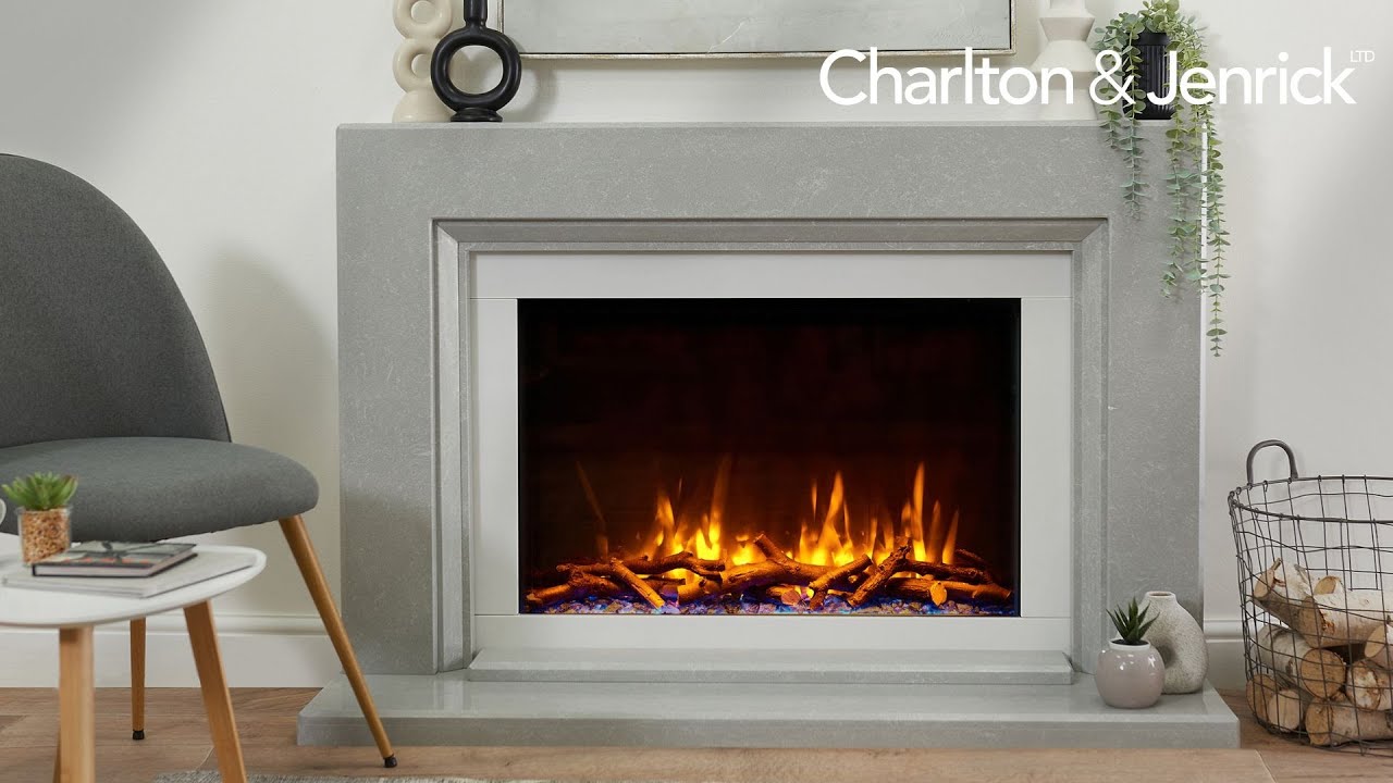 Charlton u0026 Jenrick iRange i790e Slimline Electric Fire - Bonfire
