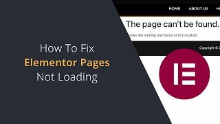 Elementor - The Page Can't Be Found | It Looks Like Nothing Was Found At This Location for Elementor