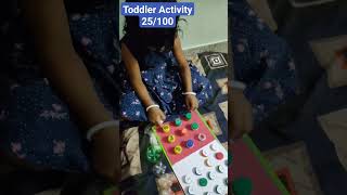 Toddler Activity 25/100 #toddler #activity #indoor #colour #bottlecapcraft #fun #baby #shorts