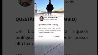 Questão inédita - taxa de endemismo em bioma.
