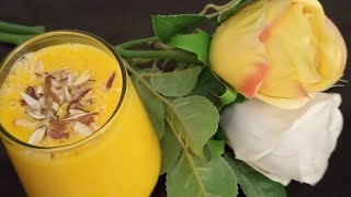 SAFFRON MANGO DRINK / KESAR MANGO LASSI / MANGO LASSI RECIPE