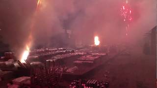 Huge Fireworks Show filmed up-close by Technician