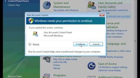 Creating a user account in Windows Vista