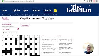 Guardian Cryptic Crossword (Thursday, 20 August 2026) by Brendan