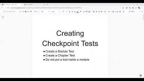 Creating Checkpoint Tests for KP Compass Modules and Chapters