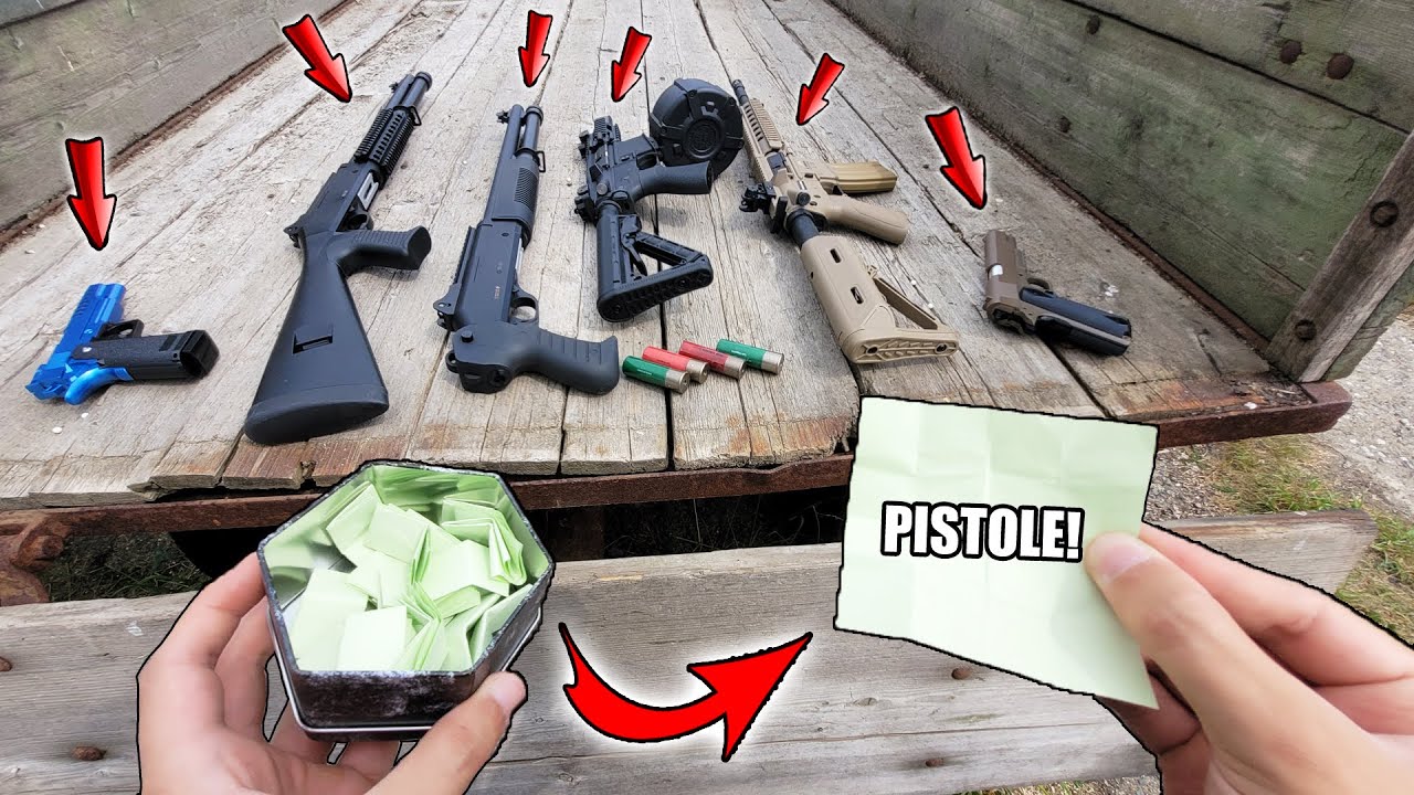 MYSTERY BOX entscheidet WER PISTOLE, SHOT GUN oder GEWEHR BEKOMMT! - Airsoft Schlacht CHALLENGE!