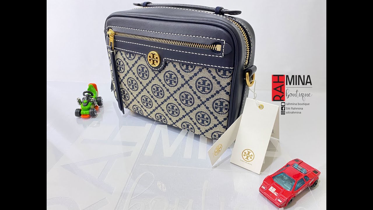 tory burch monogram jacquard camera bag I review I unboxing 