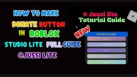 How to make a new Donation Button in studio lite