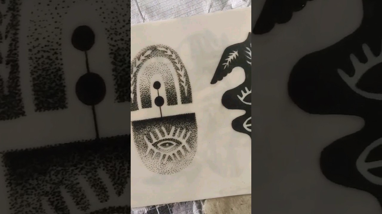 dotwork and packing black practice 