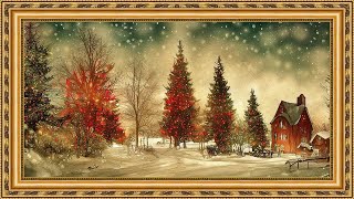 Cozy Christmas Cabin Ambience | Framed TV Art with Soft Snow & Warm Glow🎄 screenshot 3
