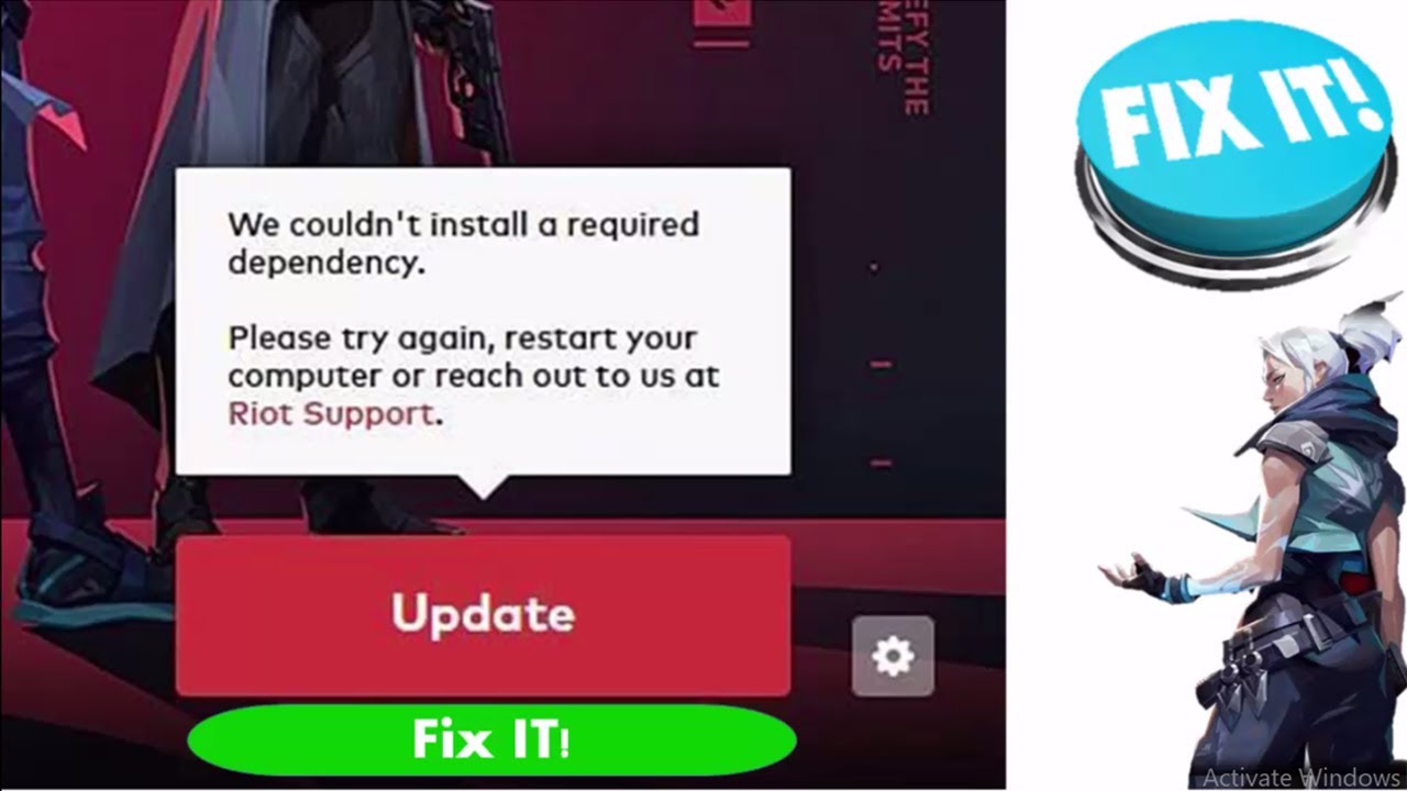 Valorant Update Error We Couldn t Install A Required Dependency YouTube