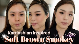 Soft Brown Smokey Eye (Kendall inspired) Asian Eye Makeup Tutorial