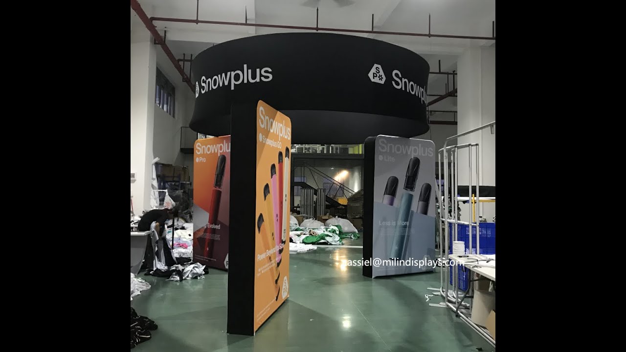 Milin Displays Custom Logo Vape Exhibition Booth Easy set up Trade Show Booth for events