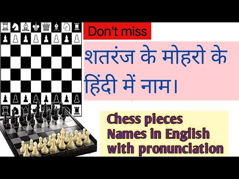 Names of chess pieces in english  शतरंज के मोहरों के नाम 