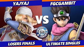SOS Game Night 96 LOSERS FINALS - YajYaj (Sheik) Vs. FGCGambit (Hero) Smash Ultimate - SSBU