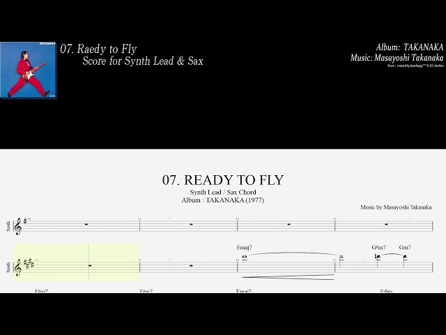 高中正義【Masayoshi Takanaka】07. READY TO FLY【Synth, Sax Score