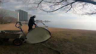 ひさしぶりに地道なゴミ拾い 琵琶湖湖岸清掃整備