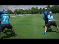 Carolina Panthers two man stunt drill: Offensive Line
