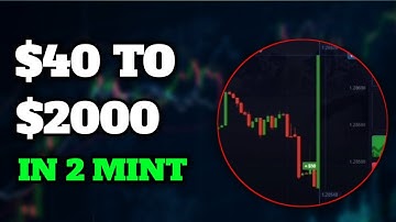 $40 to $2000 in 2 Mint || Best Binary Option Strategy 2024