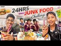 24 hrs only junk food challenge  eating challenge  naveena challenges naveena vlogs