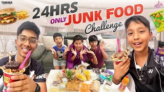 24 Hrs Only Junk Food Challenge || Eating Challenge || Naveena Challenge Videos|| Naveena Vlogs