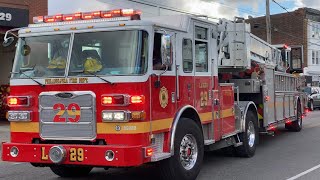 PHILADELPHIA FIRE DEPARTMENT ENGINE 51,TILLER LADDER 29, BATTALION 2 MEDIC 33 RESPONDING