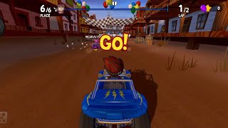 Beach buggy racing 2 - gold rush ridge - race - custom powerup deck - gameplay - rez