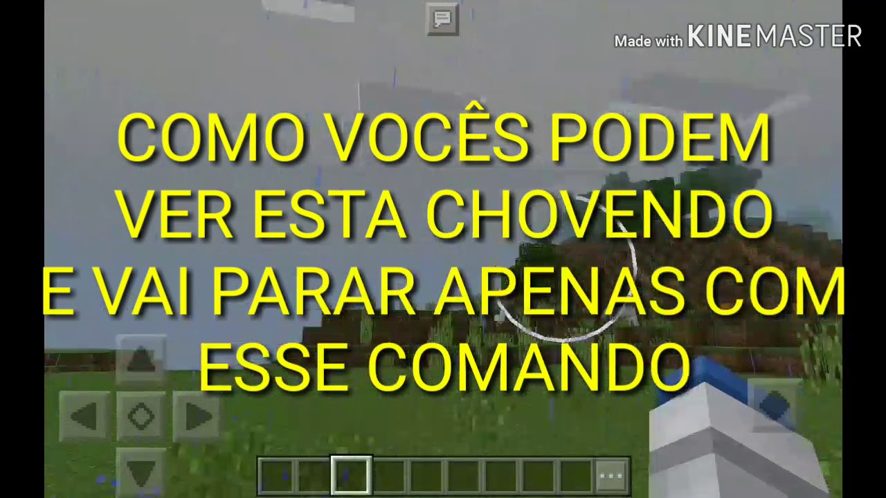 COMO FAZER PARAR DE CHOVER COM COMANDO NO MINECRAFT | bla bla - YouTube