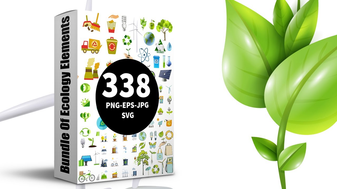 Mega Bundle Of Ecology Elements In PNG EPS SVG JPG |English| |Photoshop Tutorial|