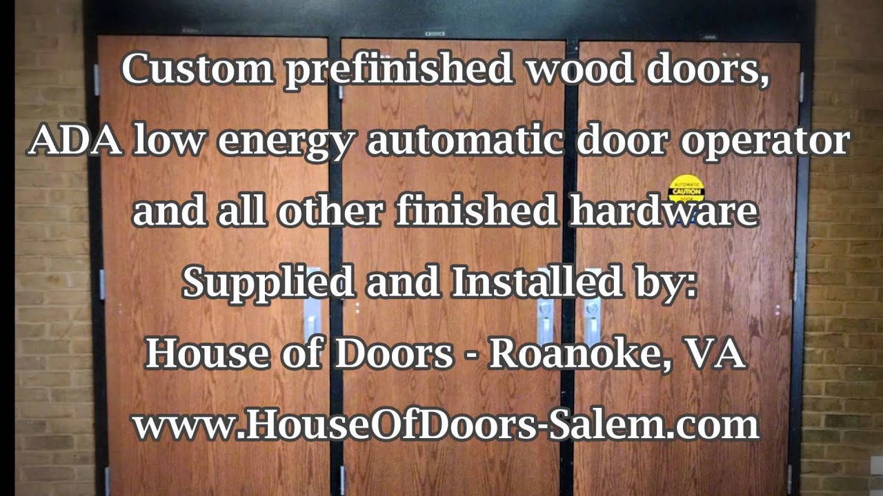 A picture is worth a 1,000 words.Custom wood doors and hardware at Salem City High School.