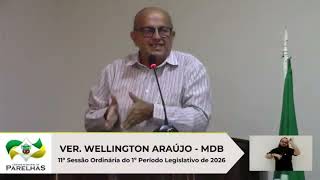 PRONUNCIAMENTO DO VERº WELLINGTON ARAÚJO - MDB
