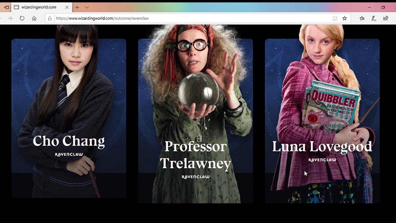 Harry Potter Quiz My House, Wand, and Patronus YouTube