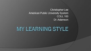 My Learning Style Presentation