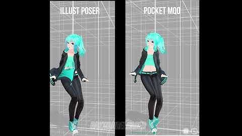 illust poser vs pocket mqo (MMD Android)