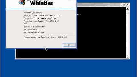 Windows Whistler 2267 Tour