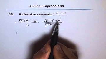 Rationalize Numerator Q8