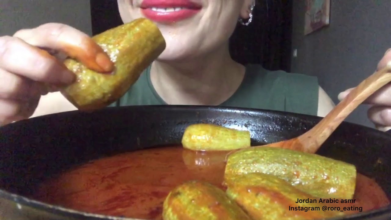 Mukbang Stuffed zucchini (kousa mahshi) محشي كوسا