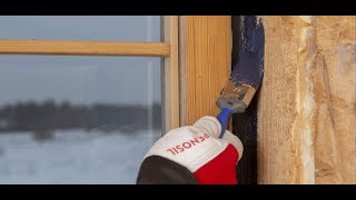 Play video: How to use liquid membrane to protect a window joint from moisture?
