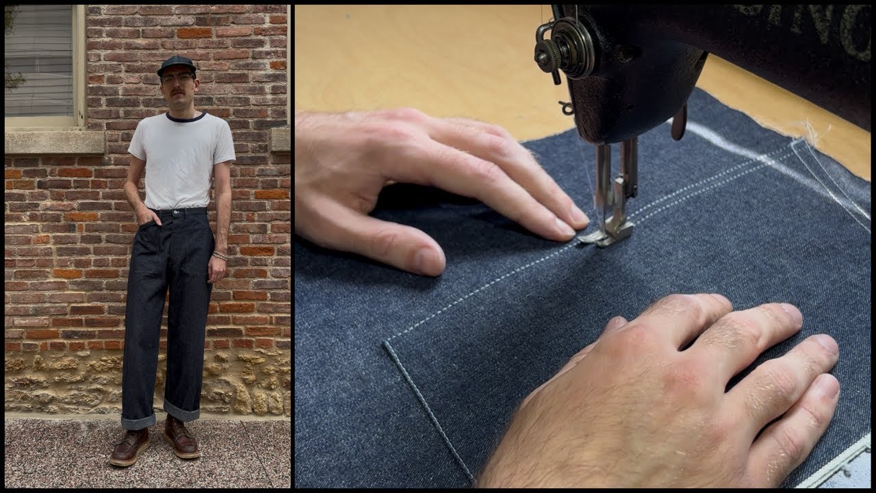 Пошив джинсовых брюк в винтажном стиле